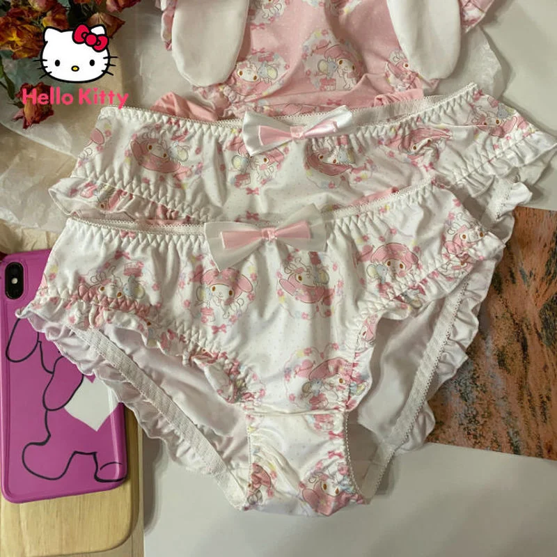 Hello Kitty Ladies’underwear Cartoon Decorative Underpants Japanese Cute Cotton Briefs Triangle Pants Personal Care Niche
Hello Kitty Ladies’underwear Cartoon Decorative Underpants Japanese Cute Cotton Briefs Triangle Pants Personal Care Niche