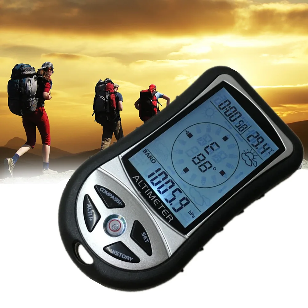 

Electronic Altimeter Digital Compass Barometer Elevation Tables Thermometer Fishing Barometer 8-in-1 Drop Shipping