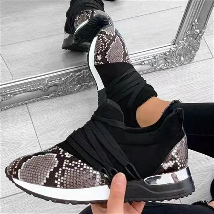 2021 Autumn Sneakers Women Casual Breathable Snake Pattern Lace Up Loafers Ladies Outdoor Walking Running Shoes Large Size 35~43
2021 Autumn Sneakers Women Casual Breathable Snake Pattern Lace Up Loafers Ladies Outdoor Walking Running Shoes Large Size 35~43