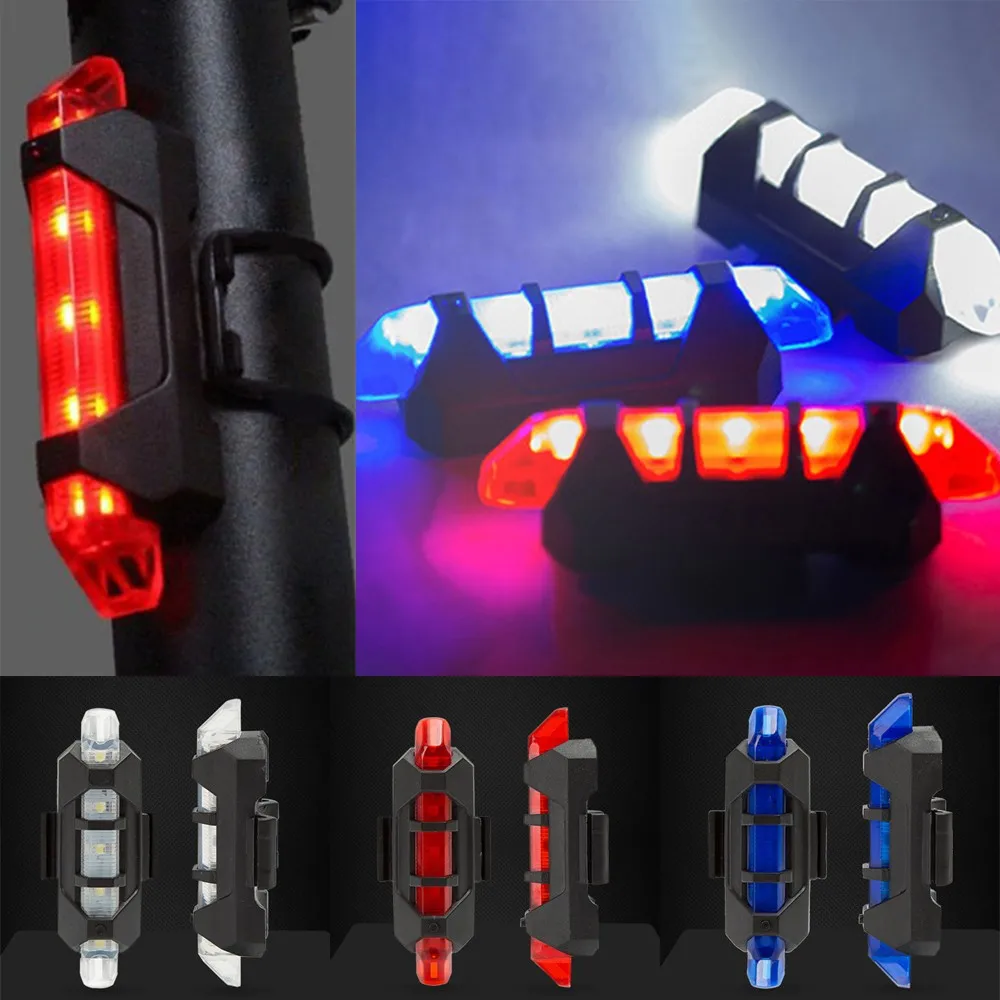Bicycle Light LED USB Rechargeable Bike Lights Front Rear Hazard Light Waterproof 5 LED Cycling Portable Light Lamp (3 Color)
Bicycle Light LED USB Rechargeable Bike Lights Front Rear Hazard Light Waterproof 5 LED Cycling Portable Light Lamp (3 Color)