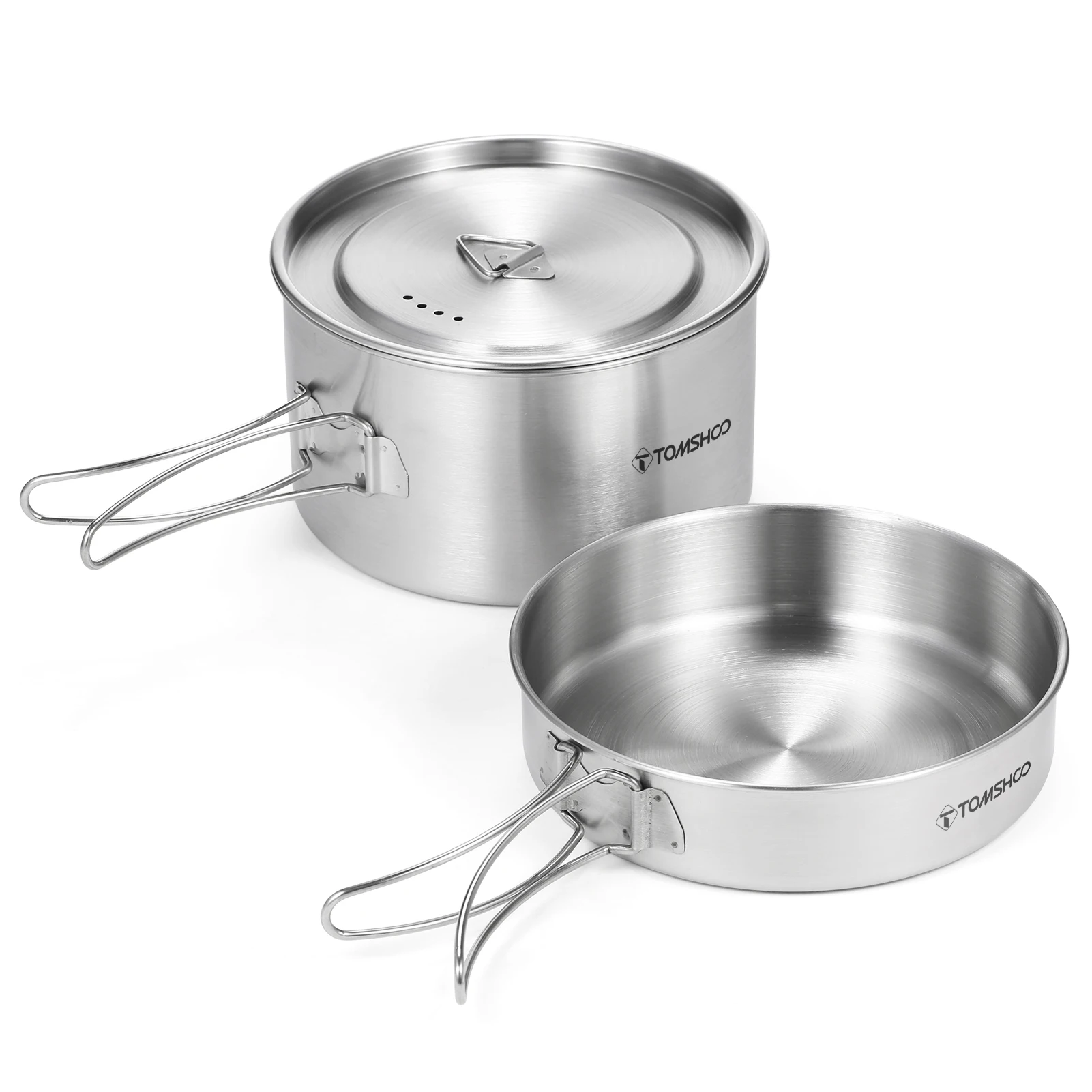 TOMSHOO Picnic Stainless Steel Cookware Set Outdoor Camping Pot Pan Cooking Set with Foldable Handles Mesh Carry Bag Tableware
TOMSHOO Picnic Stainless Steel Cookware Set Outdoor Camping Pot Pan Cooking Set with Foldable Handles Mesh Carry Bag Tableware