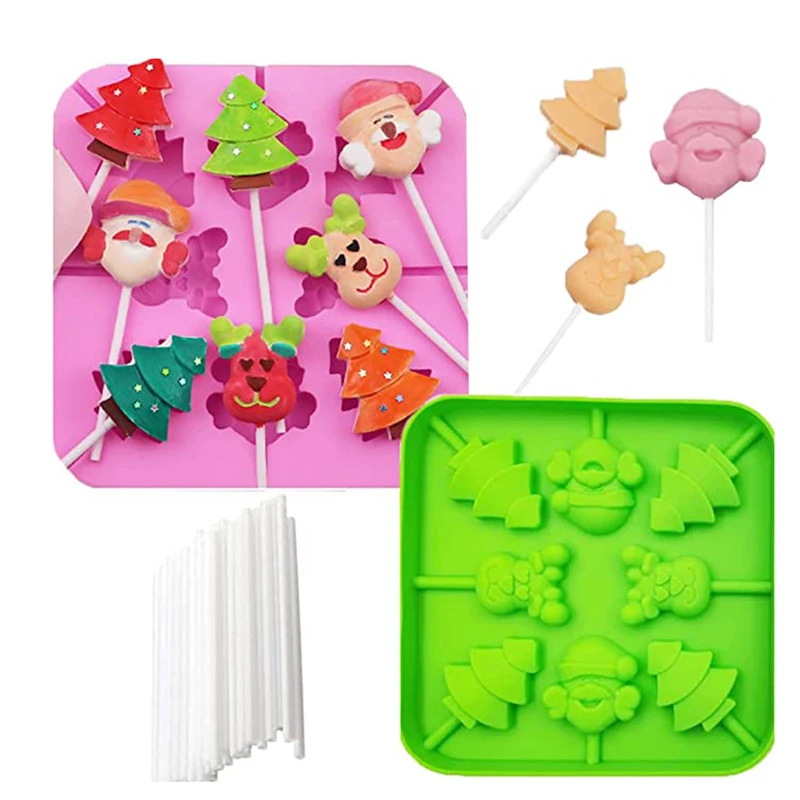 Christmas Lollipop Silicone Mold X-mas Tree Elk Santa Hat Flower Candy Mould Natale Sucette Chocolate Cake Decorating Tools
Christmas Lollipop Silicone Mold X-mas Tree Elk Santa Hat Flower Candy Mould Natale Sucette Chocolate Cake Decorating Tools
