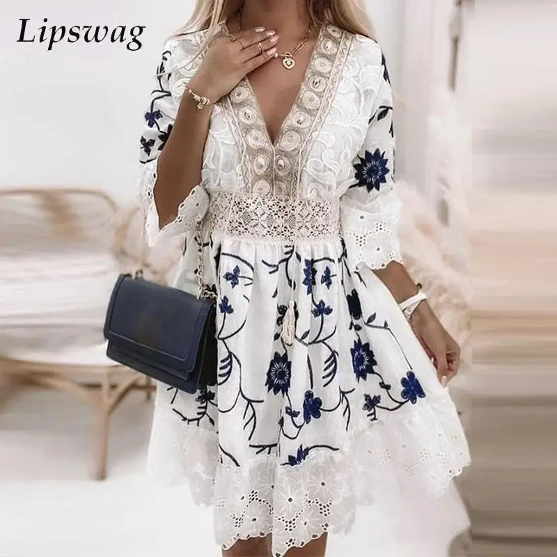 Повседневное свободное пляжное платье в стиле пэчворк с принтом, привлекательное кружевное платье с бахромой и V-образным вырезом, женское ...
Повседневное свободное пляжное платье в стиле пэчворк с принтом, привлекательное кружевное платье с бахромой и V-образным вырезом, женское ...