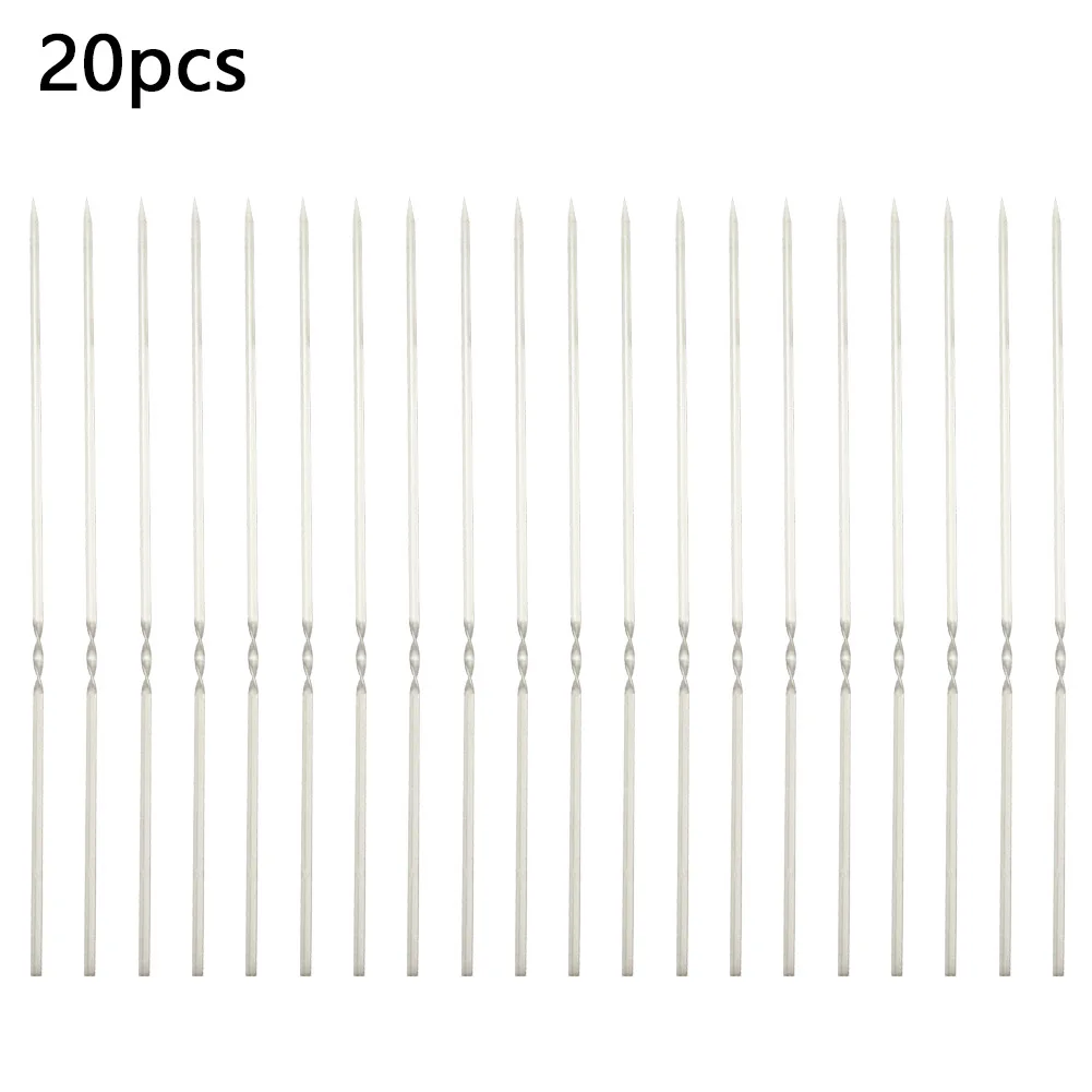 20pc BBQ Sticks Reusable Stainless Steel Flat Skewers Metal BBQ Grill Roast Kebab Sticks For Outdoor Camping Picnic Tools 33cm
20pc BBQ Sticks Reusable Stainless Steel Flat Skewers Metal BBQ Grill Roast Kebab Sticks For Outdoor Camping Picnic Tools 33cm