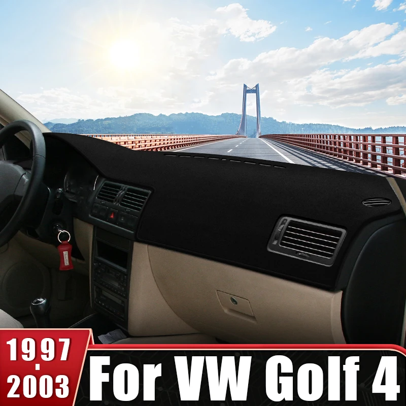 

Для Volkswagen VW Golf 4 MK4 1997 1998 1999 2000 2001 2002 2003 автомобильный коврик для приборной панели, солнцезащитный козырек, защита от УФ-лучей, аксессуары для телефона