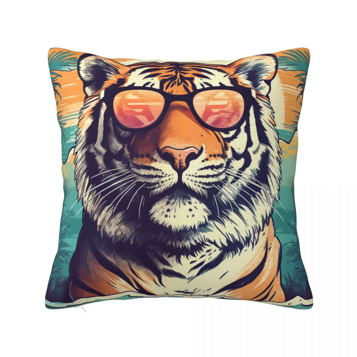 Tiger Pillow Case Graphic Illustration Sunny Beach Sunglasses Spring Colored Pillowcase Polyester Cushion Zipper Cover
Tiger Pillow Case Graphic Illustration Sunny Beach Sunglasses Spring Colored Pillowcase Polyester Cushion Zipper Cover