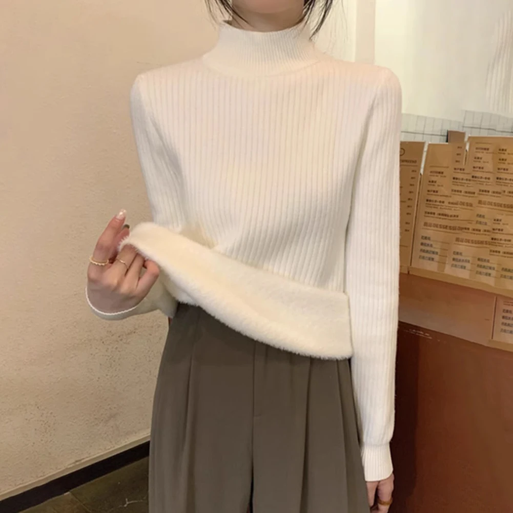 Women Pullover Sweater Daily Knit Shirt Sweater Long Sleeve Slim Fit Jumper Winter Tops Women Fleece Lined Top
Women Pullover Sweater Daily Knit Shirt Sweater Long Sleeve Slim Fit Jumper Winter Tops Women Fleece Lined Top