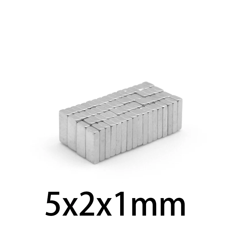 50/100/200/500/1000/2000PCS 5X2x1 Small Block Neodymium Magnets Sheet 5*2*1 Permanent Strong Powerful Magnetic Magnet 5x2x1mm
50/100/200/500/1000/2000PCS 5X2x1 Small Block Neodymium Magnets Sheet 5*2*1 Permanent Strong Powerful Magnetic Magnet 5x2x1mm