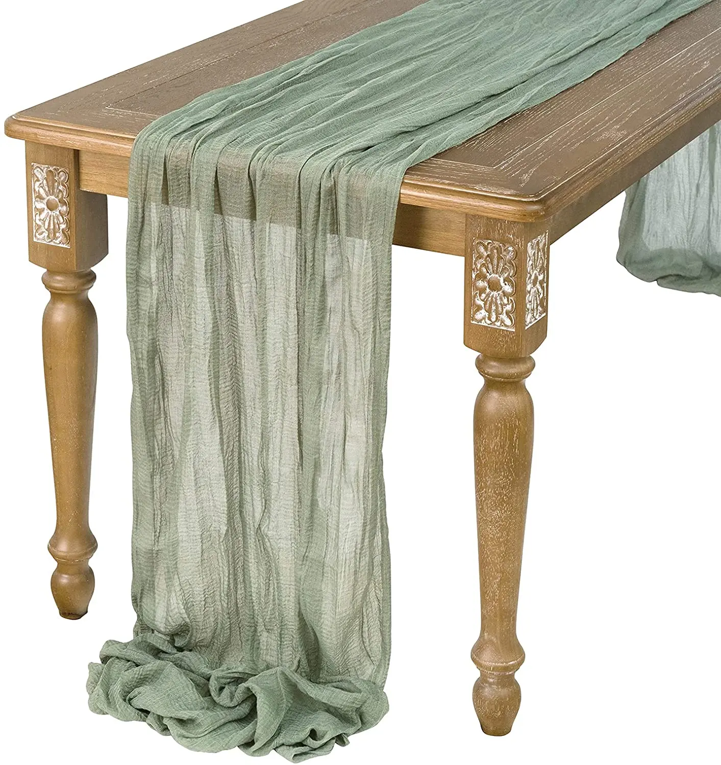 Semi-Sheer Gauze Table Runner Sage Cheese Cloth Table Setting Dining Vintage Wedding Party Christmas Banquets Arches Cake Decor
Semi-Sheer Gauze Table Runner Sage Cheese Cloth Table Setting Dining Vintage Wedding Party Christmas Banquets Arches Cake Decor