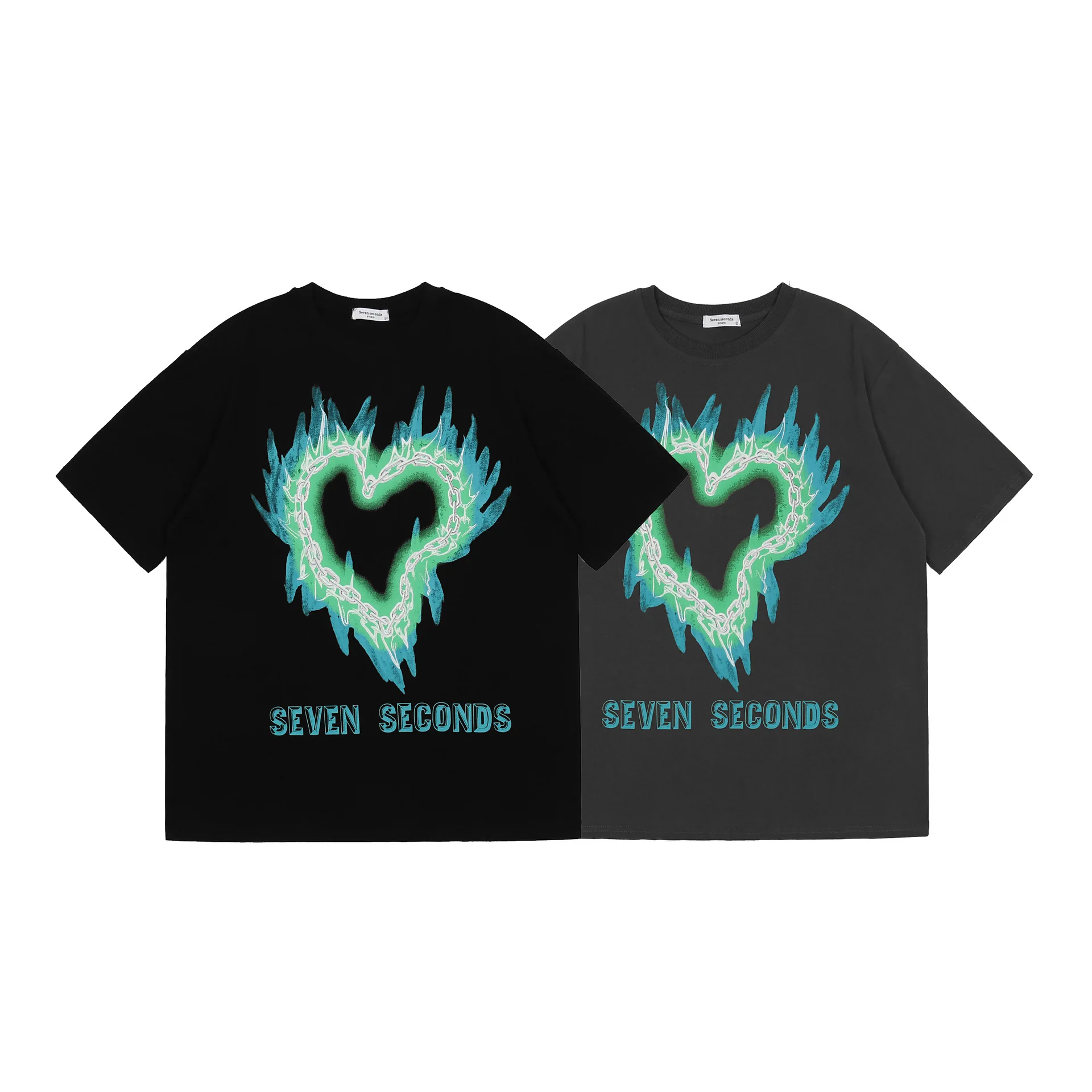 Футболка женская с принтом пламени и любви, повседневный свободный брендовый хлопковый топ оверсайз с коротким рукавом, Y2K
Футболка женская с принтом пламени и любви, повседневный свободный брендовый хлопковый топ оверсайз с коротким рукавом, Y2K