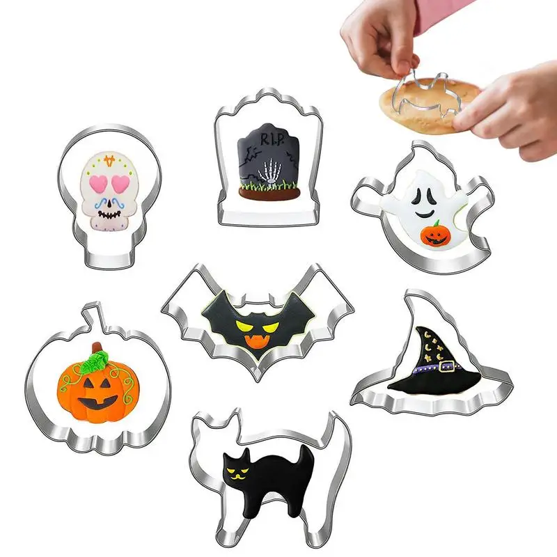 Halloween Cookie Cutters Stainless Steel Mold Cutters For Biscuits Reusable Halloween Fondant Cutters Halloween Food Party
Halloween Cookie Cutters Stainless Steel Mold Cutters For Biscuits Reusable Halloween Fondant Cutters Halloween Food Party