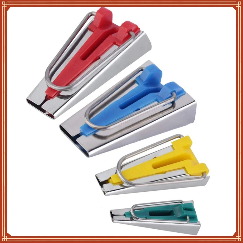 

of 4 sizes Sewing Accessories Bias Tape Makers - 4 size 25mm 18mm 12mm 6mm Sewing Quilting Hemming Sewing Tools AA7680