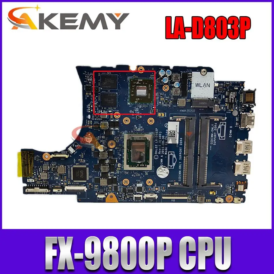 Brand NEW Laptop Motherboard FOR DELL Inspiron 5565 FX-9800 BAL22 LA-D803P CN-0KPK2C KPK2C Mainboard Notebook PC 100%Tested
Brand NEW Laptop Motherboard FOR DELL Inspiron 5565 FX-9800 BAL22 LA-D803P CN-0KPK2C KPK2C Mainboard Notebook PC 100%Tested