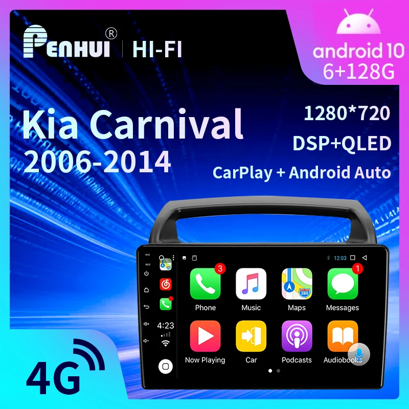 Android Car DVD for Kia Carnival ( 2006-2014) Car Radio Multimedia Video Player Navigation GPS Android 10.0 double din
Android Car DVD for Kia Carnival ( 2006-2014) Car Radio Multimedia Video Player Navigation GPS Android 10.0 double din
