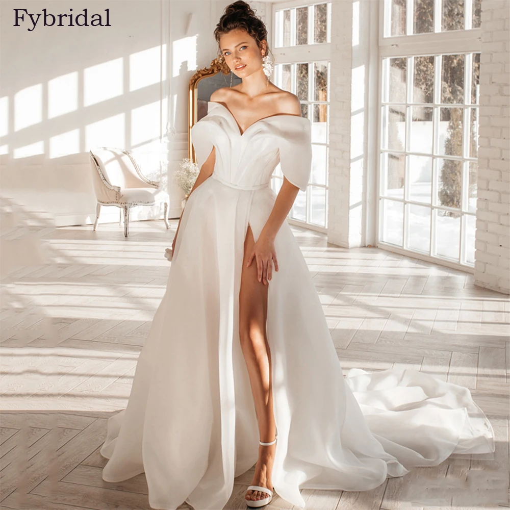 Newest Modest Organza Wedding Dress V Neck Off The Shoulder A Line Pleat Slit Bride Dress 2022 Robe De Mariee Vestidos De Novia
Newest Modest Organza Wedding Dress V Neck Off The Shoulder A Line Pleat Slit Bride Dress 2022 Robe De Mariee Vestidos De Novia
