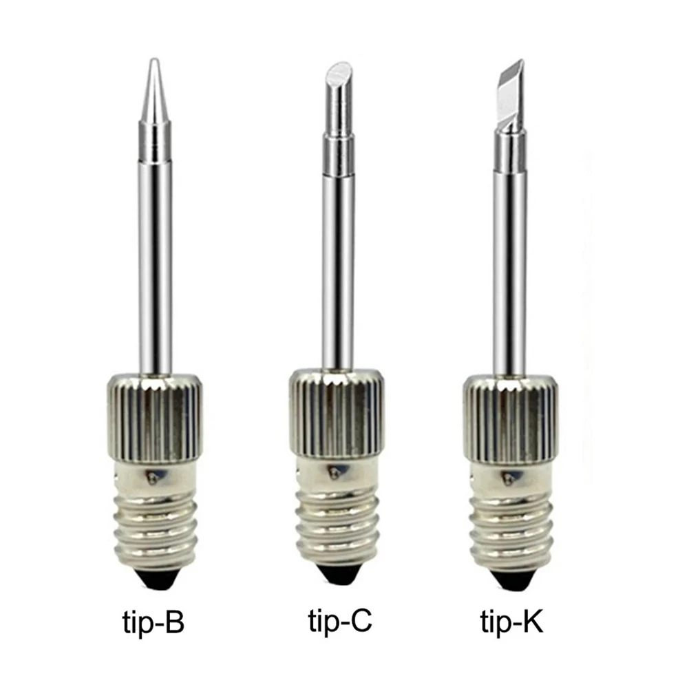 6pcs Replacement Soldering Iron Tips E10 Interface Ecorless Battery Lectric Needle Tip-B/C/K Point Line Drag Solder Wire Tinning
6pcs Replacement Soldering Iron Tips E10 Interface Ecorless Battery Lectric Needle Tip-B/C/K Point Line Drag Solder Wire Tinning