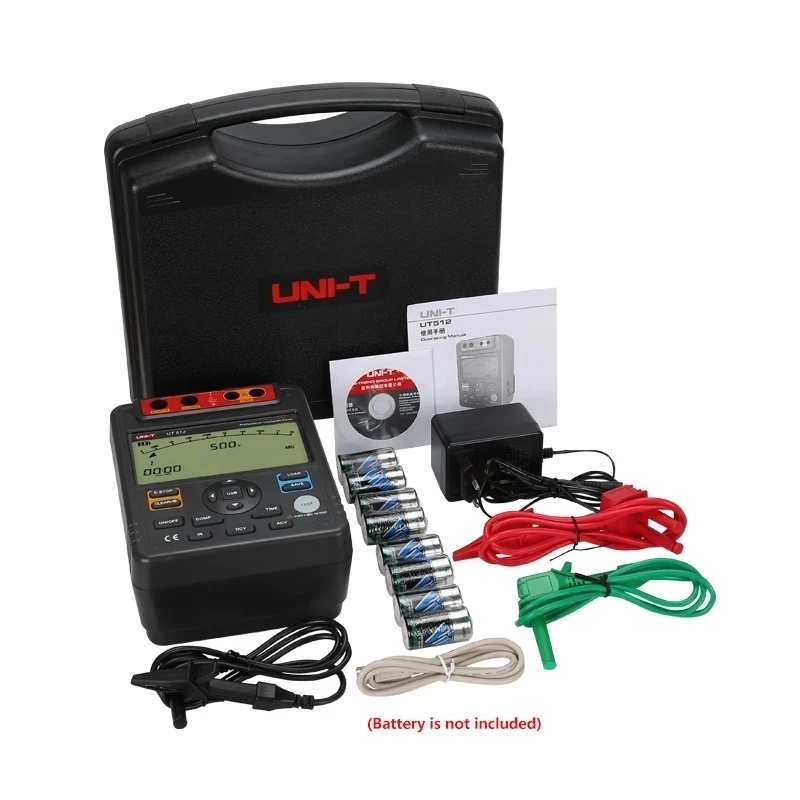 UNI-T UT512 insulation resistance tester digital megohmmeter 500V--2500V grounding resistance meter AC DC voltmeter
UNI-T UT512 insulation resistance tester digital megohmmeter 500V--2500V grounding resistance meter AC DC voltmeter