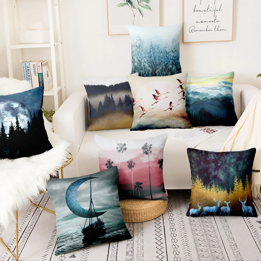 Beautiful Scene Bedroom Living Room Cushion Decoration Pillow Home Decoration Sofa Pillow Retro Landscape Printing Pillowcase
Beautiful Scene Bedroom Living Room Cushion Decoration Pillow Home Decoration Sofa Pillow Retro Landscape Printing Pillowcase