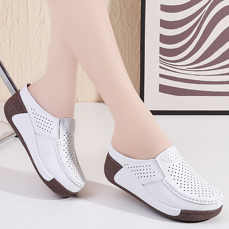 2022 Spring Summer New Half Slippers Baotou Without Heel Inside Increase Women's Platform Sneakers Outdoor Walking Shoes Flats
2022 Spring Summer New Half Slippers Baotou Without Heel Inside Increase Women's Platform Sneakers Outdoor Walking Shoes Flats