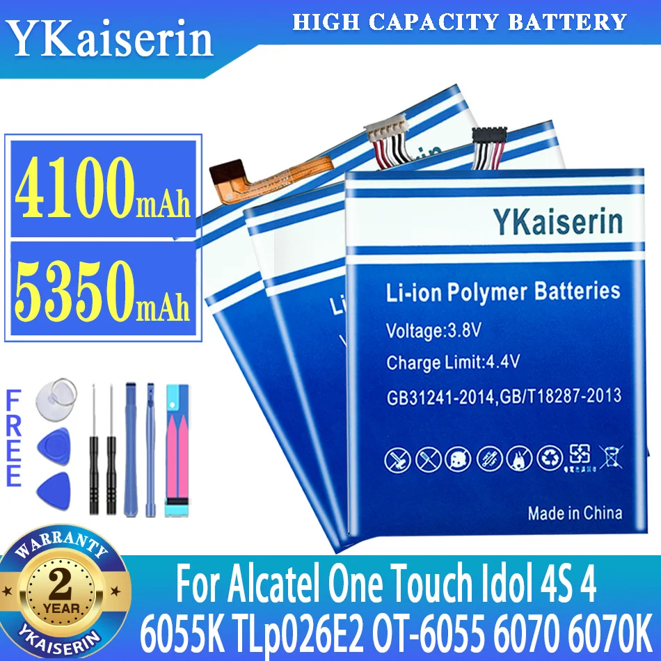 YKaiserin Battery For Alcatel OneTouch One Touch Idol 4 Idol4 4S 6055K OT-6055 6055B/H/U/Y Idol4S OT-6070/K/Y OT-6070O Batteria
YKaiserin Battery For Alcatel OneTouch One Touch Idol 4 Idol4 4S 6055K OT-6055 6055B/H/U/Y Idol4S OT-6070/K/Y OT-6070O Batteria