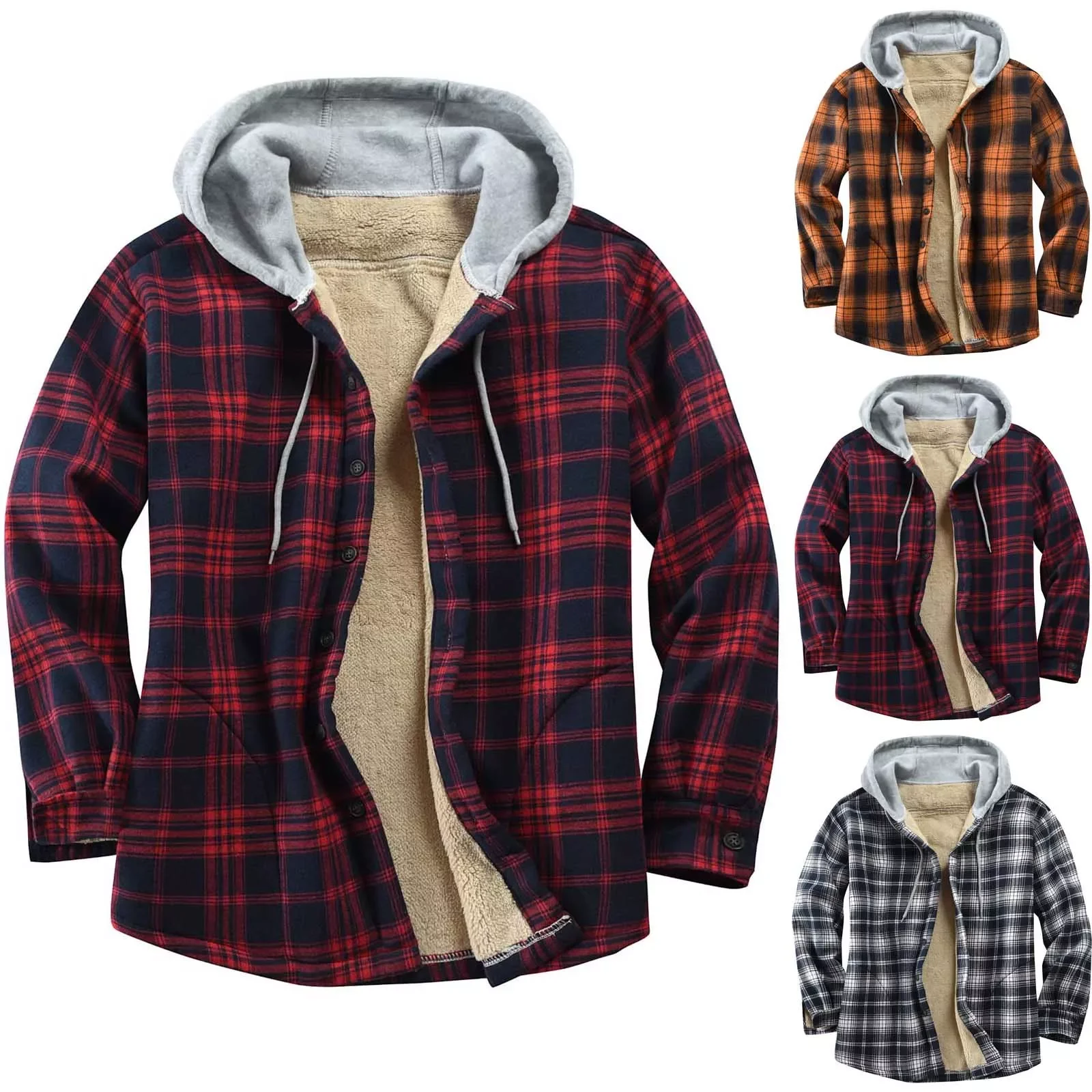 NEW IN Mens down Jacket with Hood Male Winter Plush Plaid Slit Pocket Jacket Hooded Long Sleeve Button Light Fashion Jackets for
NEW IN Mens down Jacket with Hood Male Winter Plush Plaid Slit Pocket Jacket Hooded Long Sleeve Button Light Fashion Jackets for