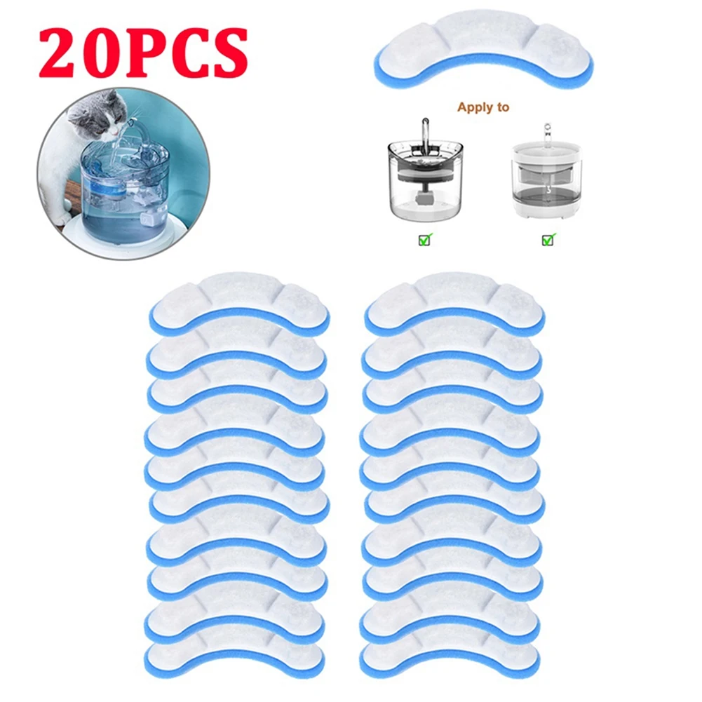 20PCS Pet Water Fountain Replacement Filter for WF050/WF060 Activated Carbon Filter for Pet Auto Drinking Feeder Pet
20PCS Pet Water Fountain Replacement Filter for WF050/WF060 Activated Carbon Filter for Pet Auto Drinking Feeder Pet