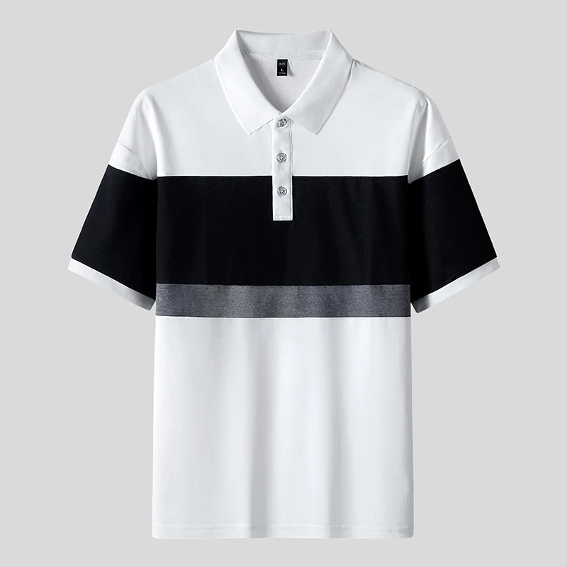 Summer Polo Shirt Men Cotton Business Tops Mens Striped Poloshirts for Men Shirts Short Sleeve Clothing Patchwork Ice Silk 265
Summer Polo Shirt Men Cotton Business Tops Mens Striped Poloshirts for Men Shirts Short Sleeve Clothing Patchwork Ice Silk 265