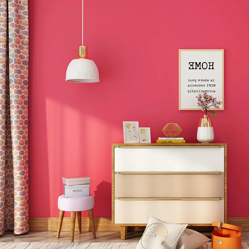 Thickened non-woven plain color wallpaper bedroom living room wedding room full of television background wall carmine wallpape
Thickened non-woven plain color wallpaper bedroom living room wedding room full of television background wall carmine wallpape