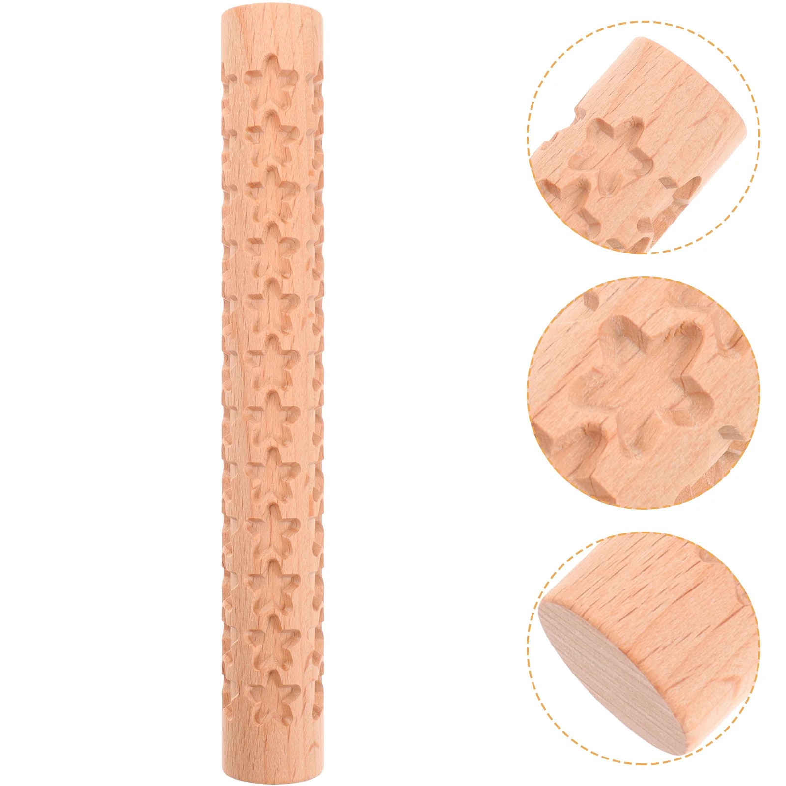 

Roller Clay Rolling Pin Texture Tools Polymer Wooden Baking Pastry Fondant Emboss Dough Textured Pizza Diy Stick Cookies Stamps