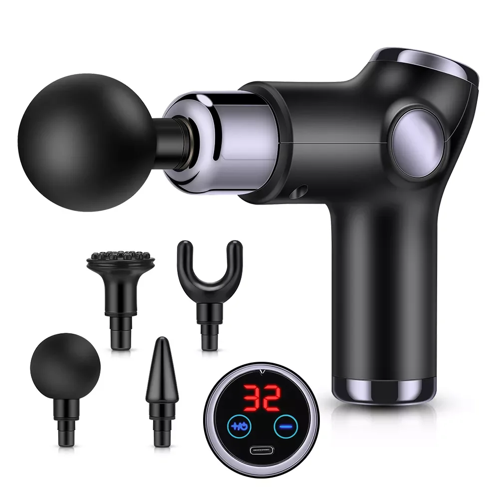 NEW2023 Deep Muscle Massage Gun 4 Heads 32 Speeds Vibration LCD Display Massager Gun for Neck Face Body Fitness Pain Relief
NEW2023 Deep Muscle Massage Gun 4 Heads 32 Speeds Vibration LCD Display Massager Gun for Neck Face Body Fitness Pain Relief