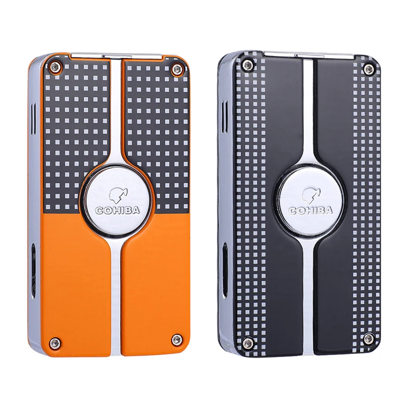 NLEC Butane Gas Cigar Lighter Refilling Metal Windproof Lighters 3 Jet Torch Blue Flame Lighter with Punch Drill Cigar Accessory
NLEC Butane Gas Cigar Lighter Refilling Metal Windproof Lighters 3 Jet Torch Blue Flame Lighter with Punch Drill Cigar Accessory