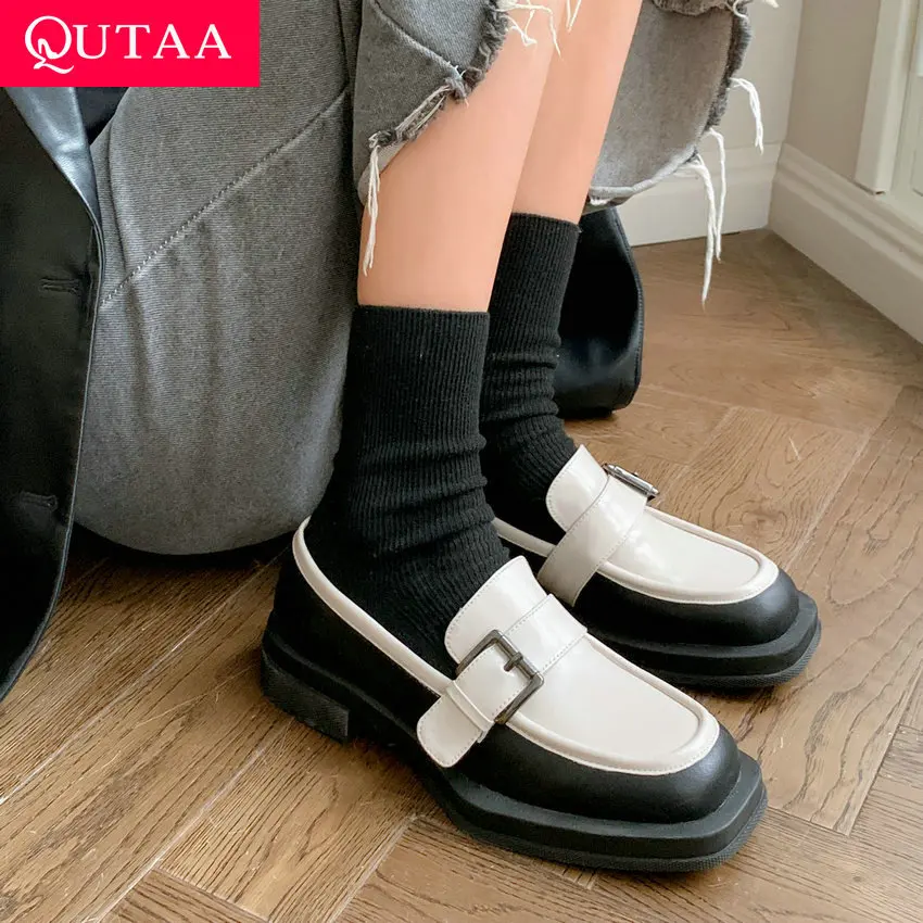 QUTAA/Коллекция 2023 года; Женские туфли-лодочки; Сезон весна-лето; Модные женские офисные туфли на толстом каблуке средней высоты; Обувь из нату...
QUTAA/Коллекция 2023 года; Женские туфли-лодочки; Сезон весна-лето; Модные женские офисные туфли на толстом каблуке средней высоты; Обувь из нату...