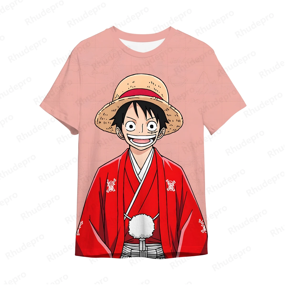 2024 Мужская цельная Аниме Обезьяна D. Футболка Luffy для косплея с 3D принтом женские и