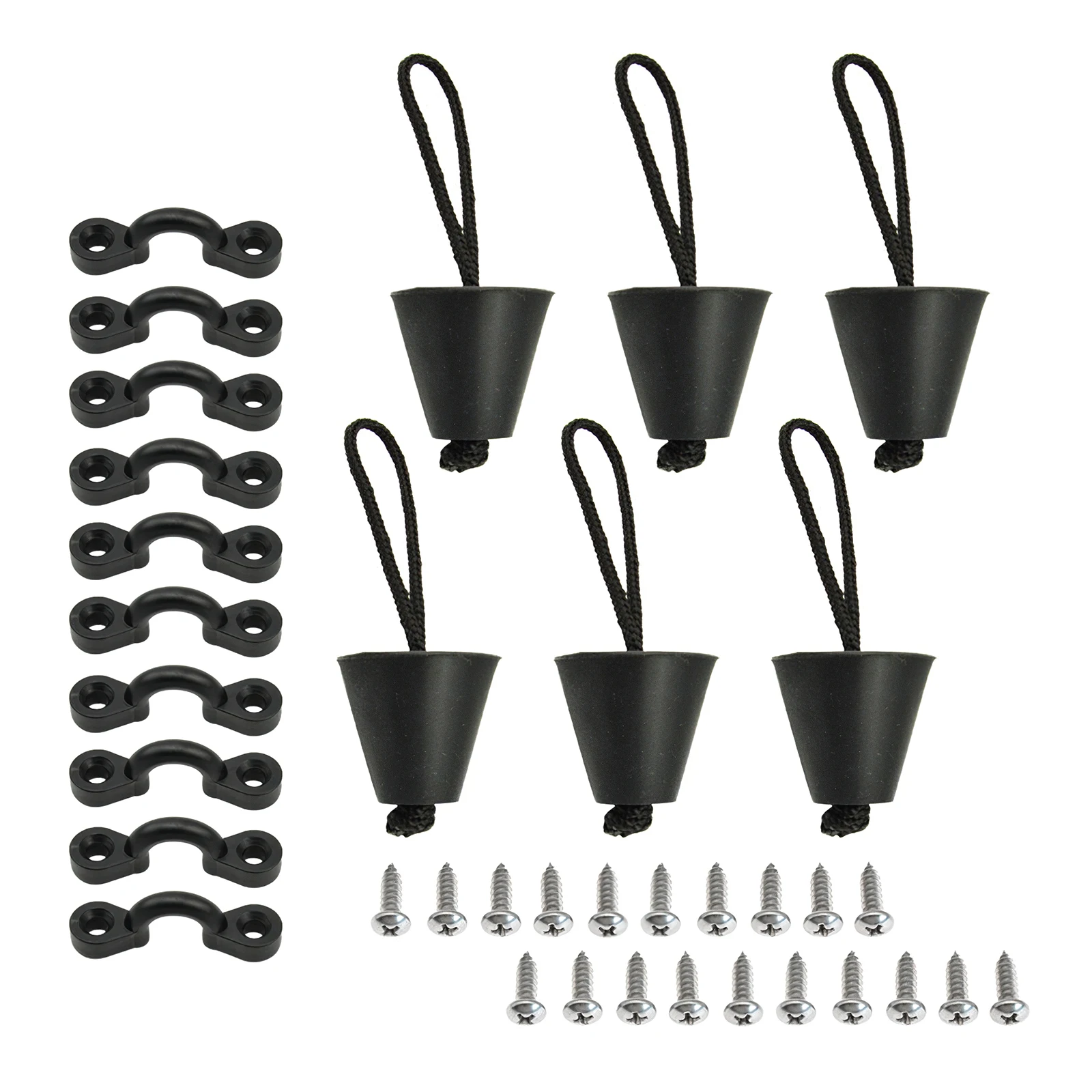 6Pcs kayak Canoe Marine Boat Dinghy scupper plug Drain Holes Stopper Kit with Cords Rope Down Decks Loops Points Accessories
6Pcs kayak Canoe Marine Boat Dinghy scupper plug Drain Holes Stopper Kit with Cords Rope Down Decks Loops Points Accessories