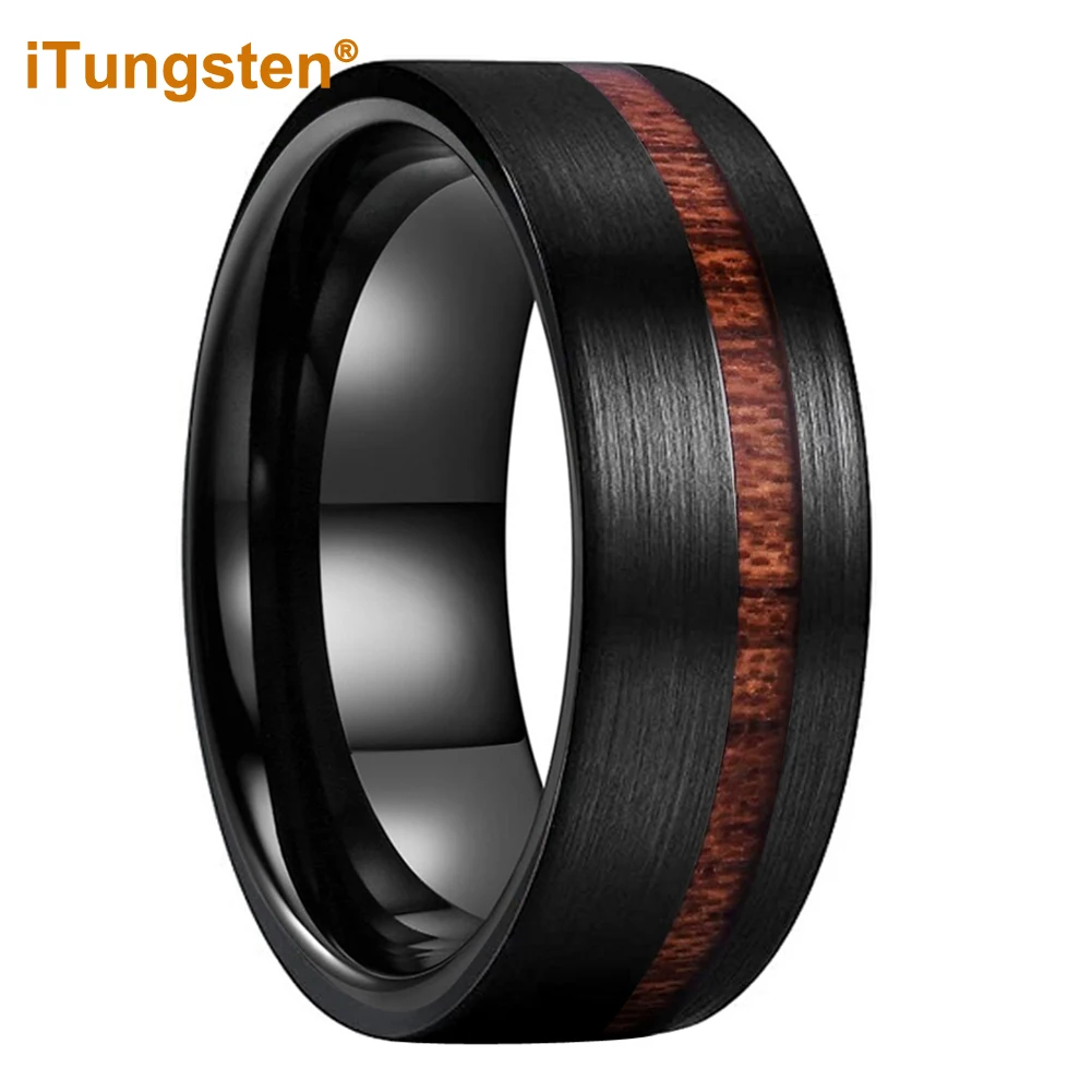 iTungsten 8mm Black Wedding Band Tungsten Carbide Ring With Real Wood Inlay Pipe Cut High Quality Comfort Fit
iTungsten 8mm Black Wedding Band Tungsten Carbide Ring With Real Wood Inlay Pipe Cut High Quality Comfort Fit