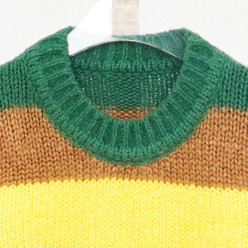 Women Long Sleeve Colorful Stripes O-Neck Knit Sweater Slim Female Casual Knitted Female Pullover Tops Autumn 2021
Women Long Sleeve Colorful Stripes O-Neck Knit Sweater Slim Female Casual Knitted Female Pullover Tops Autumn 2021