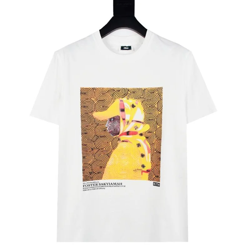 New Abstract Thread Portrait Printing Kith T Shirt Men Women EU Size Pure Cotton Kith Top Tees Demon Slayer Wholesale Clothes
New Abstract Thread Portrait Printing Kith T Shirt Men Women EU Size Pure Cotton Kith Top Tees Demon Slayer Wholesale Clothes