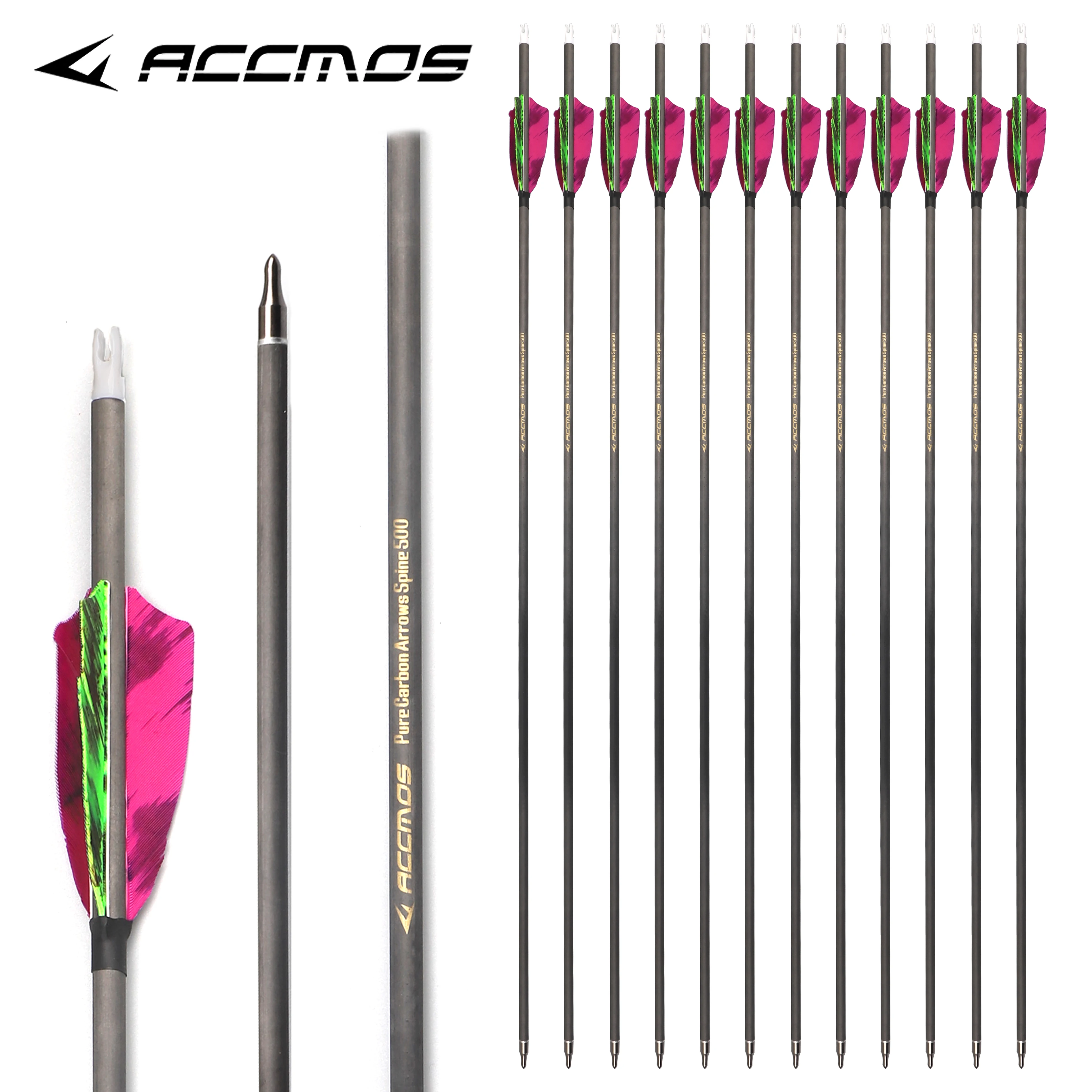 12pcs Spine300/350/400/500/600/700/800 Pure Carbon Arrow ID 6.2mm Archery Real Feather Practice Arrow For Compound /Recuvre Bow 
12pcs Spine300/350/400/500/600/700/800 Pure Carbon Arrow ID 6.2mm Archery Real Feather Practice Arrow For Compound /Recuvre Bow