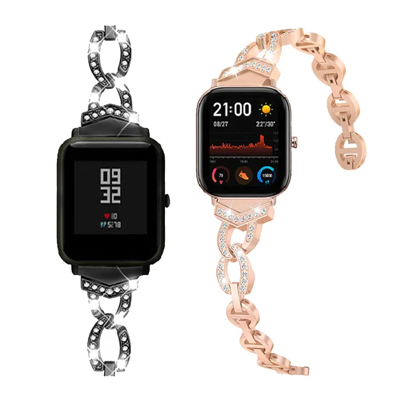 

Bracelet For Xiaomi Huami Amazfit GTS 4/2/2e/3 Mini Strap Stainless Steel Watchband Amazfit Bip U Pro Wristband