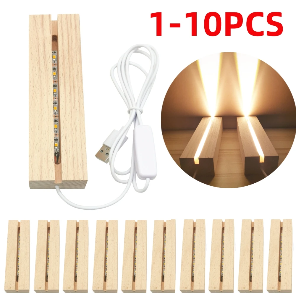 1-10pcs Creative LED Wood Display Base Rectangle Crystal USB Lighted Stand for Resin Art Decorative Ornament Kids Gifts
1-10pcs Creative LED Wood Display Base Rectangle Crystal USB Lighted Stand for Resin Art Decorative Ornament Kids Gifts