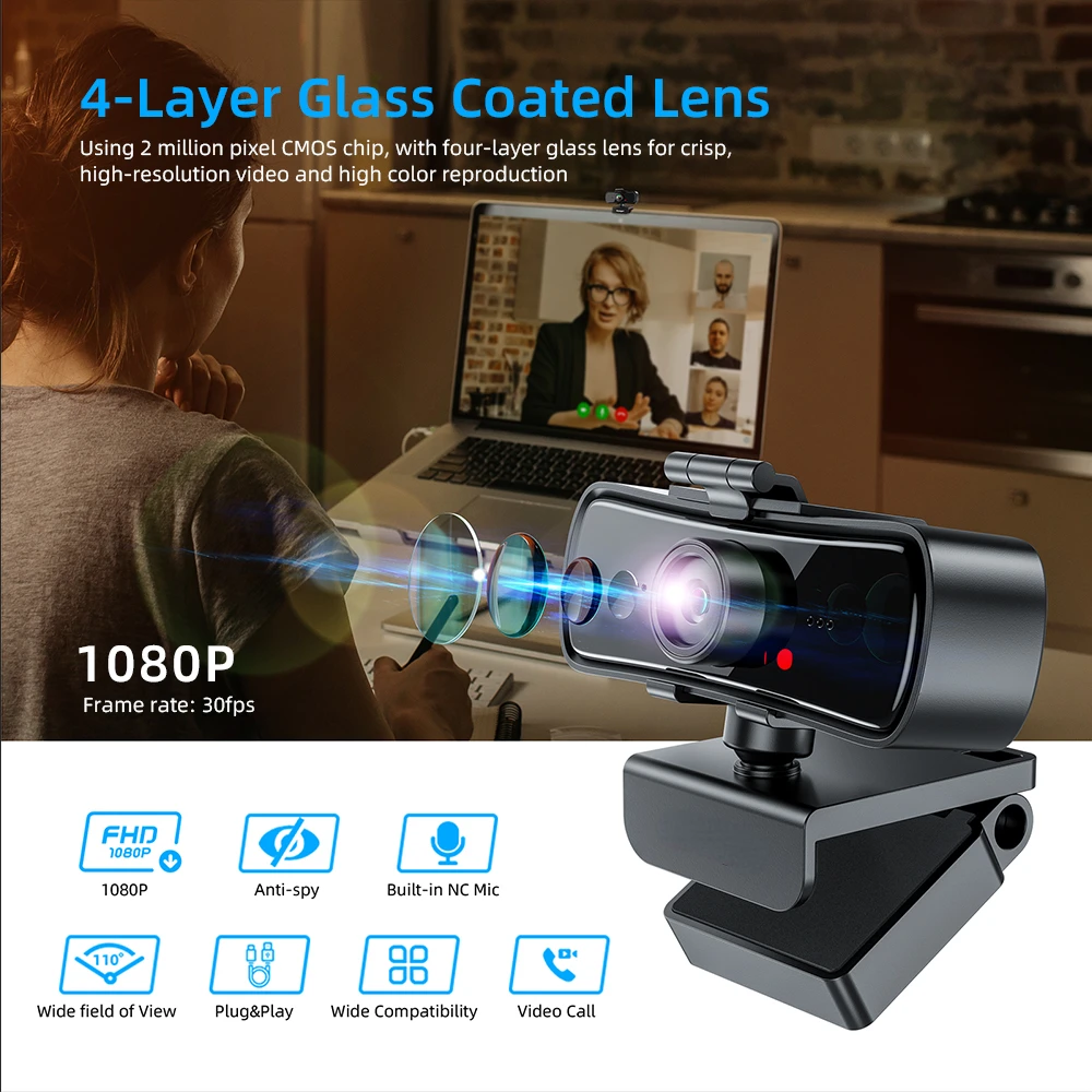 Factory Direct Selling C3 1080P Webcam 2K Full HD Web Camera For PC Computer Laptop USB Web Cam With Microphone Autofocus WebCam
Factory Direct Selling C3 1080P Webcam 2K Full HD Web Camera For PC Computer Laptop USB Web Cam With Microphone Autofocus WebCam