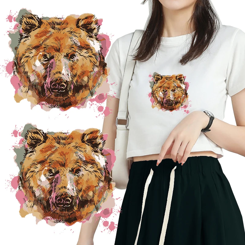 Large size Bear Animal Iron On Patches For DIY Heat Transfer Woman and Man Clothes T-Shirt Thermal Stickers Decoration Printing
Large size Bear Animal Iron On Patches For DIY Heat Transfer Woman and Man Clothes T-Shirt Thermal Stickers Decoration Printing