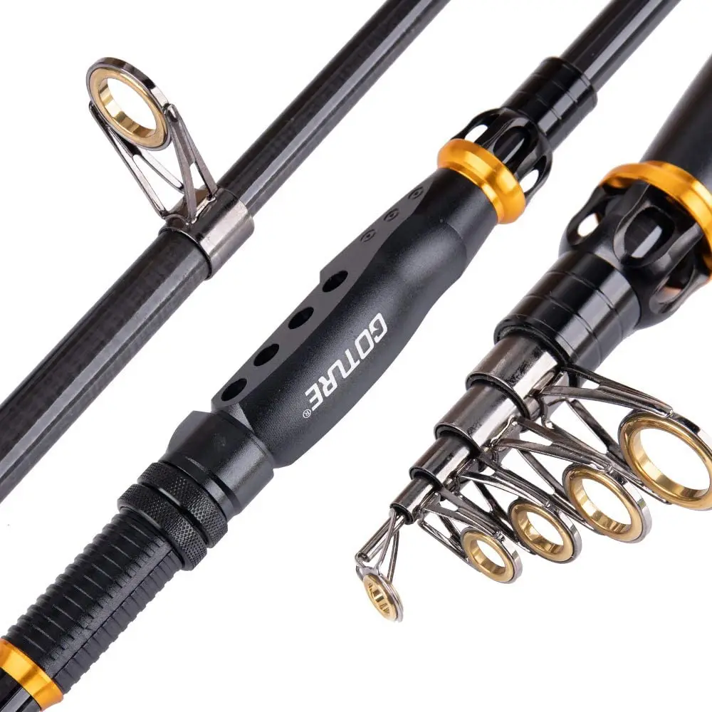 Goture sword 2.1M-3.6M Telescopic Fishing Rod Spinning Rod Power M/MH Contracted Length 49-68cm Carbon Fiber Fishing Pole 
Goture sword 2.1M-3.6M Telescopic Fishing Rod Spinning Rod Power M/MH Contracted Length 49-68cm Carbon Fiber Fishing Pole