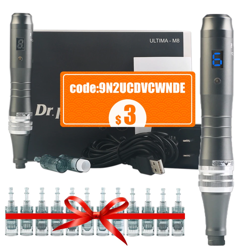 Derma Pen Dr Pen M8 с 12 шт. фрикциона, устройство для распознавания лица, устройство для распознавания МТС, беспроводное устройство Dr Pen M8
Derma Pen Dr Pen M8 с 12 шт. фрикциона, устройство для распознавания лица, устройство для распознавания МТС, беспроводное устройство Dr Pen M8
