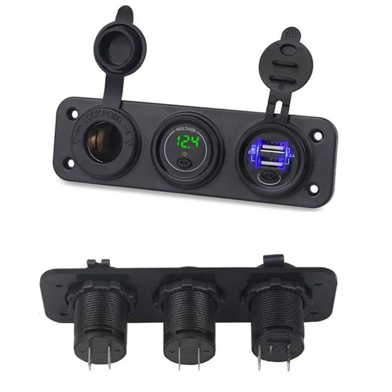 3 in 1 5V 4.2A Dual USB Car Charger for phone with On/Off 12-24V Cigarette Lighter LED Display Voltmeter Low Voltage Sound Alarm
3 in 1 5V 4.2A Dual USB Car Charger for phone with On/Off 12-24V Cigarette Lighter LED Display Voltmeter Low Voltage Sound Alarm