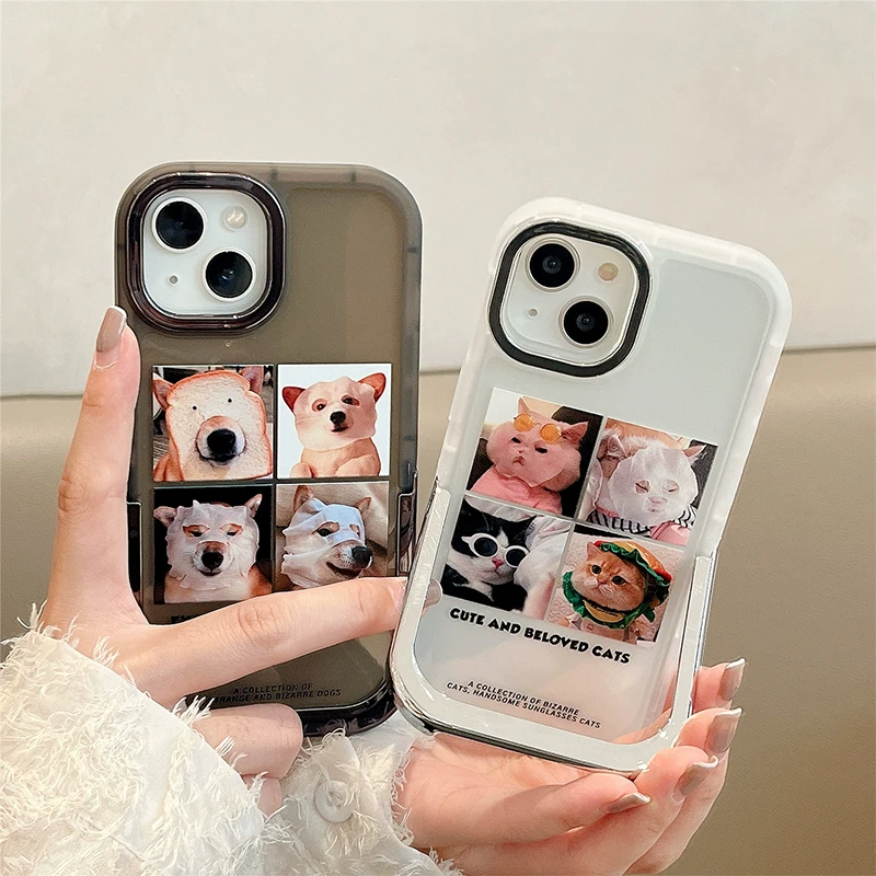 Funny Dog Cat Invisible Bracket Phone Case For iPhone 13 14 Pro Max 12 11 Plating Holder Stand Shockproof Cover
Funny Dog Cat Invisible Bracket Phone Case For iPhone 13 14 Pro Max 12 11 Plating Holder Stand Shockproof Cover