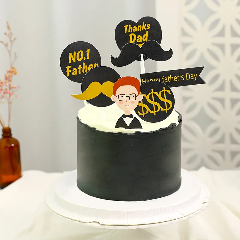 Cake Topppers Black Gold Paperboard Happy Father`s Day Cake Topper for Dad Dessert Cake Decor Flag Toppers
Cake Topppers Black Gold Paperboard Happy Father`s Day Cake Topper for Dad Dessert Cake Decor Flag Toppers