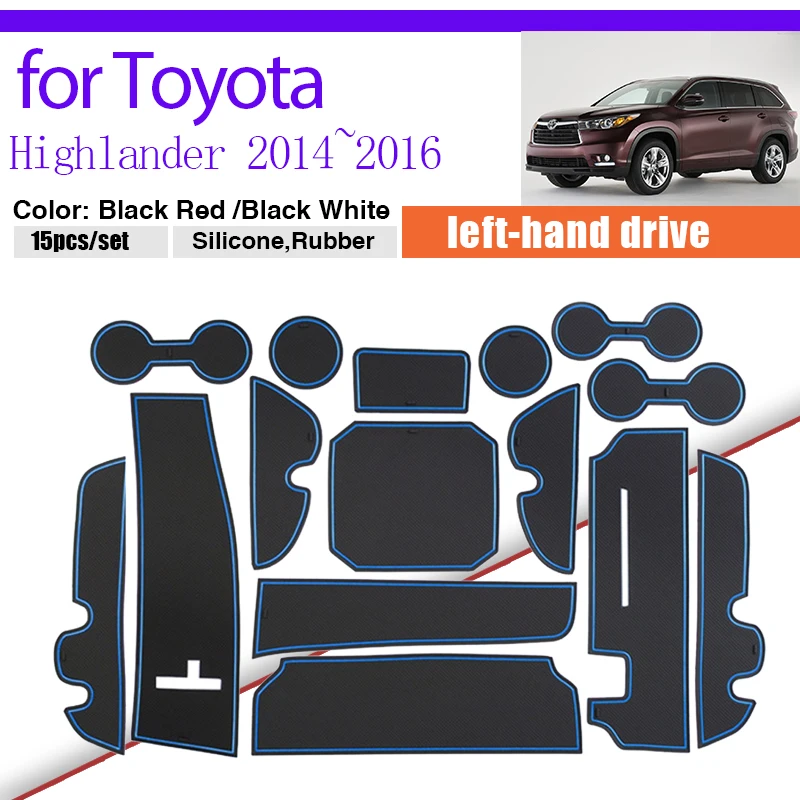 Door Groove Dust-proof Pad for Toyota Kluger Highlander LE XU50 GSU55 2014~2016 Rubber Mat Cup Storage Gate Slot Anti-slip Rug 
Door Groove Dust-proof Pad for Toyota Kluger Highlander LE XU50 GSU55 2014~2016 Rubber Mat Cup Storage Gate Slot Anti-slip Rug