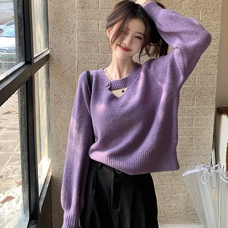 Bezieaway Sweaters In autumn and winter, carefully machine cut out knitted sweater top loose sweater
Bezieaway Sweaters In autumn and winter, carefully machine cut out knitted sweater top loose sweater