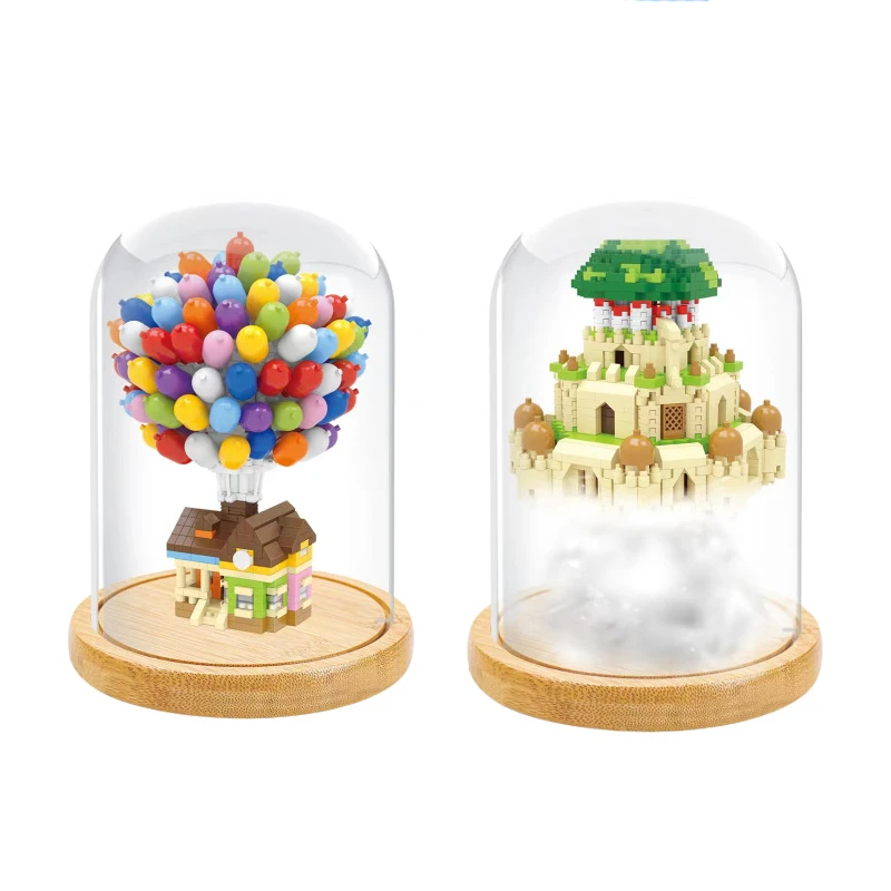 

Colorful Balloon House Micro Building Blocks Castle in the Sky Diamond Assembled DIY Mini Brick Kid Toys With Display Box